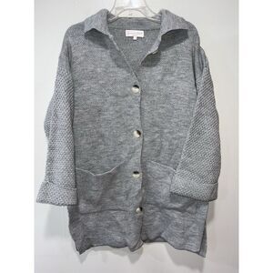Giovanna Tricot Wool Blend Long Line Cardigan Sweater Small Made In‎ Italy
